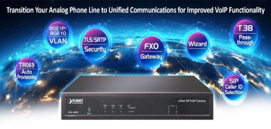 Високоефективний VoIP-зв’язок за допомогою VGW-420FO